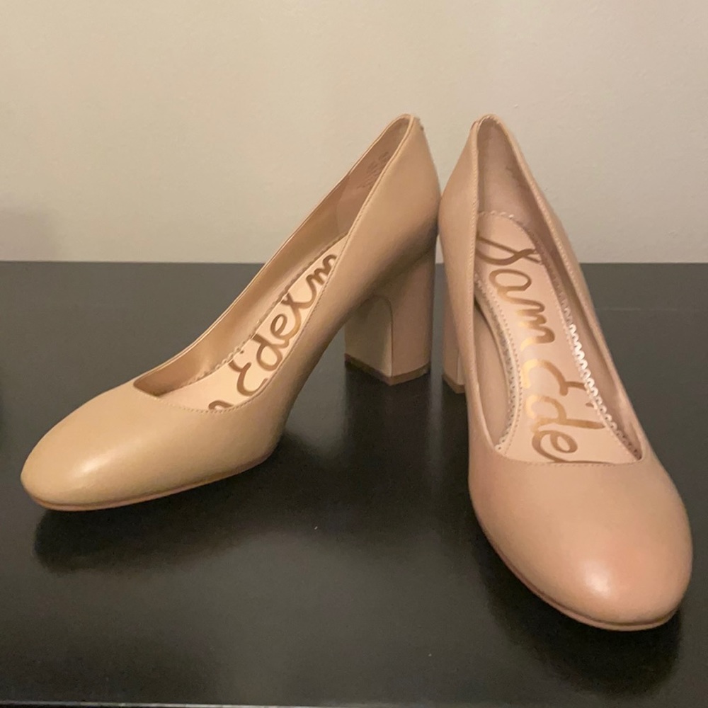 Brand New Sam Edelman “ Junie” Nude Leather Heels